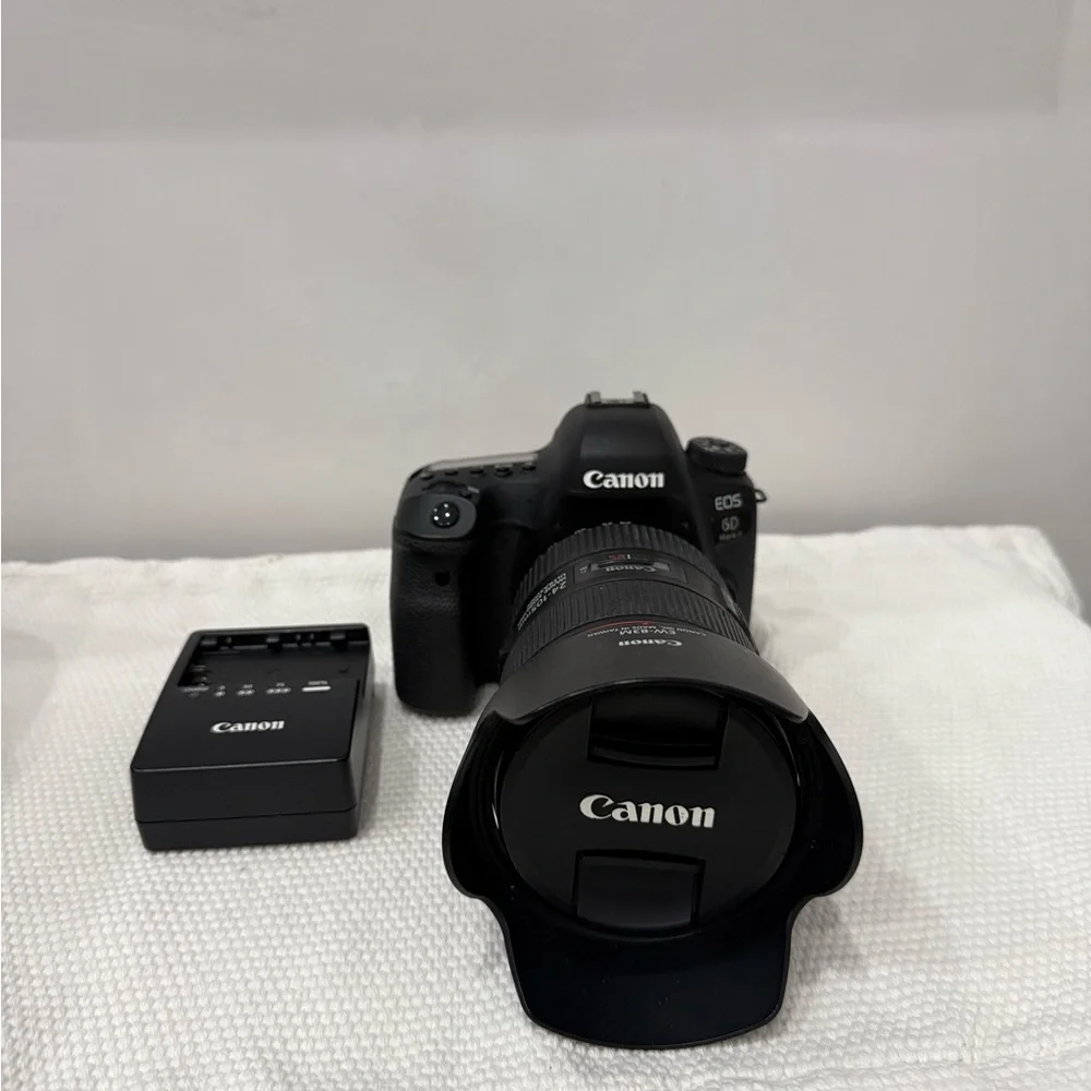 Canon EOS 6D Mark II DSLR Camera with Black Lens